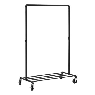 Mobiele staande kapstok LINEA zwart