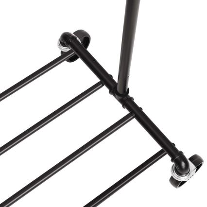 Mobiele staande kapstok LINEA zwart