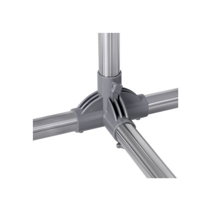 Mobiele vrijstaande kapstok LINEA, zilver