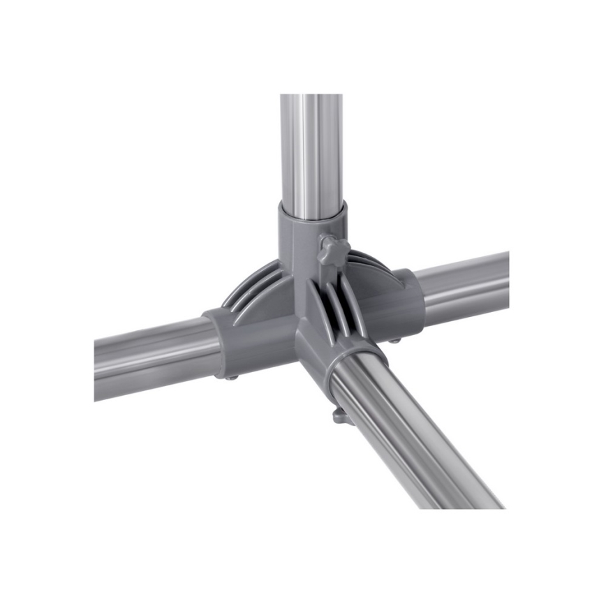 Mobiele vrijstaande kapstok LINEA, zilver