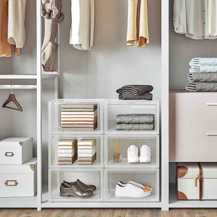 Modulair opbergrek met vakken BOXIFY, wit