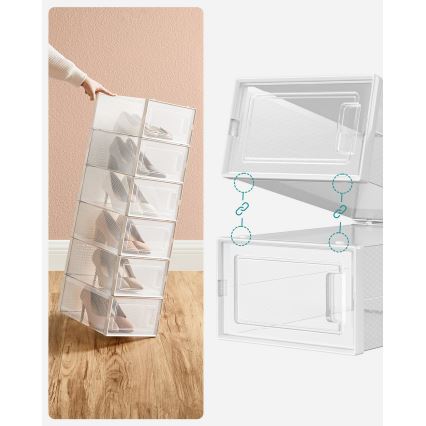 Modulair opbergrek met vakken BOXIFY, wit
