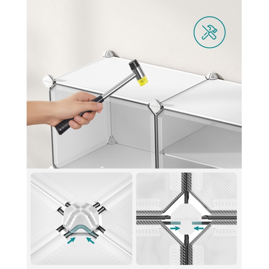 Modulair rek met vakken BOXIFY, wit