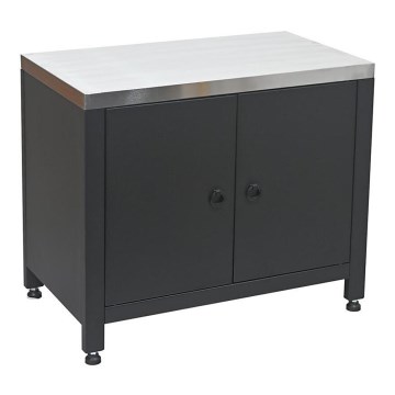 Module extérieur : meuble sous-barbecue 80 x 47 x 69 cm, noir/inox