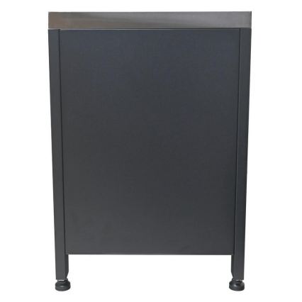 Module extérieur : meuble sous-barbecue 80 x 47 x 69 cm, noir/inox