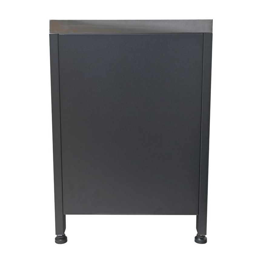 Module extérieur : meuble sous-barbecue 80 x 47 x 69 cm, noir/inox