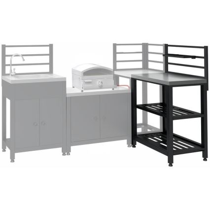 Module extérieur table 80x47x123 cm noir/inox