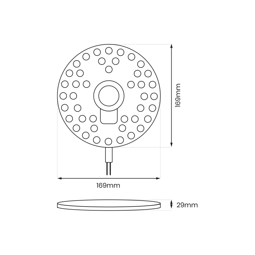 Module LED magnétique LED/18W/230V 2700–6500 K Ø 17 cm - Brilagi