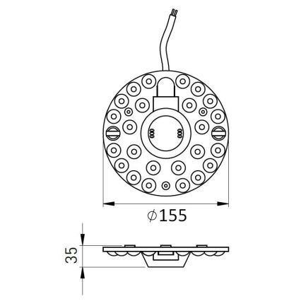 Module magnétique LED, 18 W, 230 V, Ø 15,5 cm, 2700/3000/4000/5000/6500 K