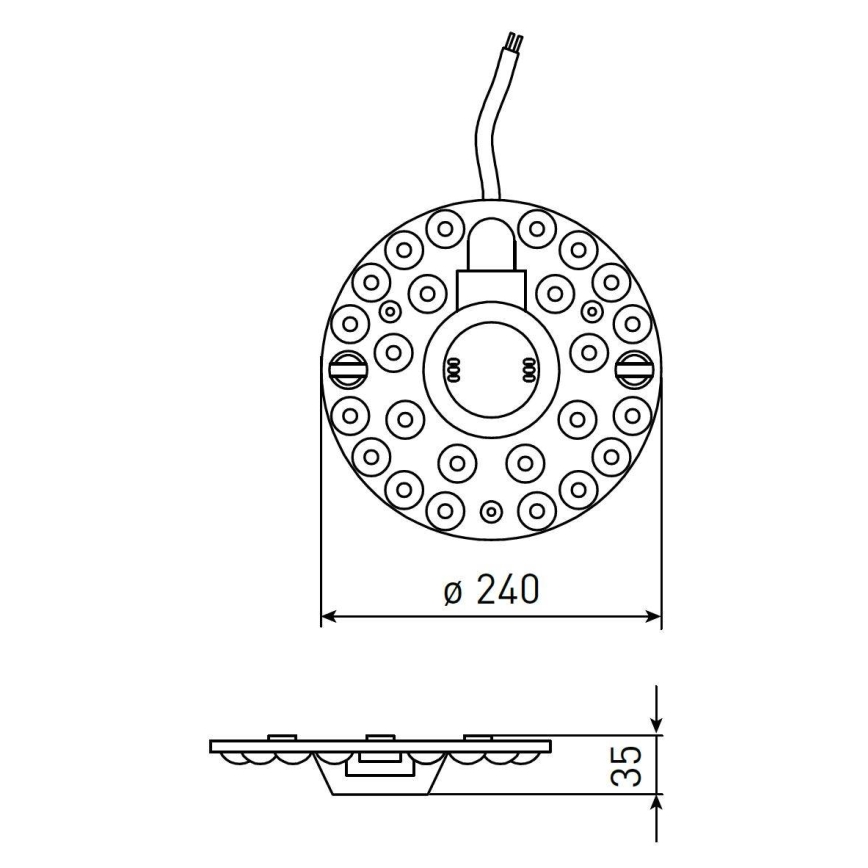 Module magnétique LED 36 W/230 V Ø 24 cm 2700/3000/4000/5000/6500 K