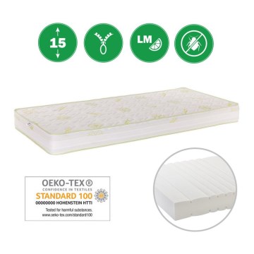 Monarch - Matelas orthopédique double face MILANO 90x200 cm housse citron