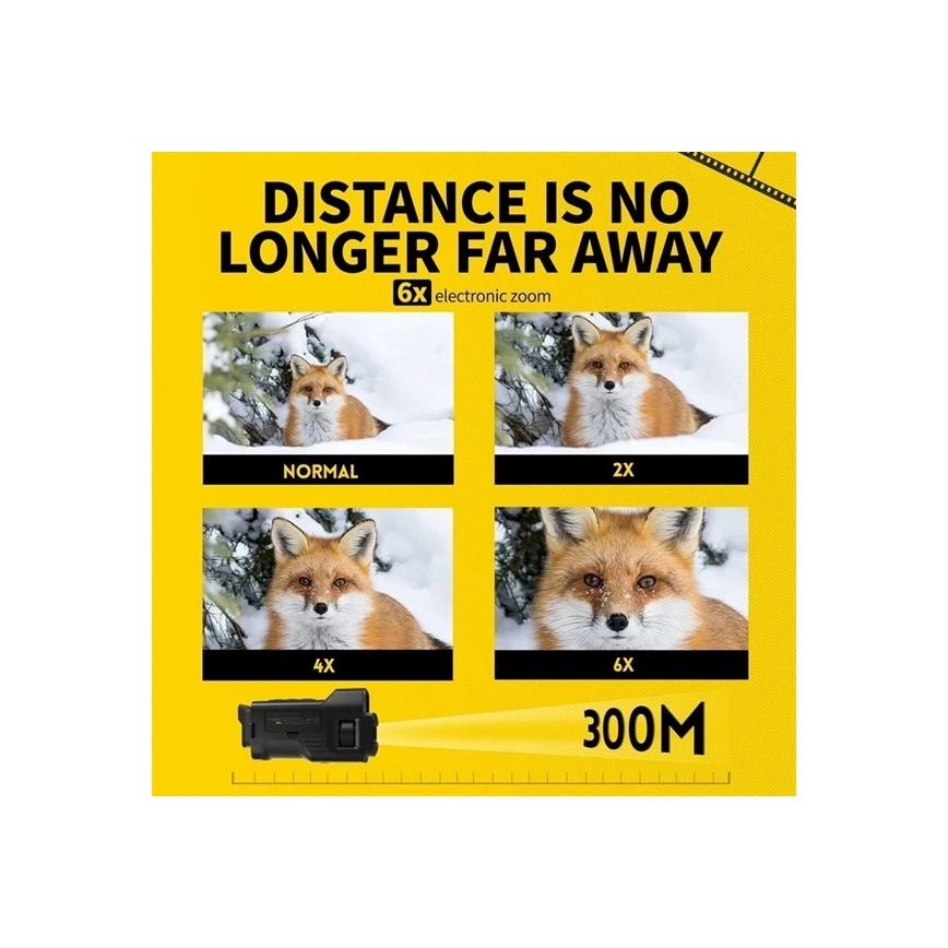 Monoculair verrekijker met nachtzicht 6x25 2000 mAh