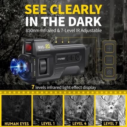 Monoculaire 6x25 à vision nocturne — batterie 2000 mAh