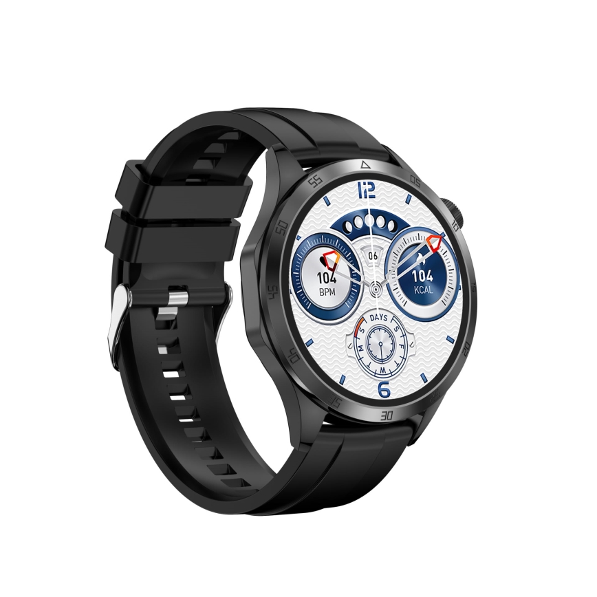 Montre connectée — batterie 270 mAh, NFC, IP57, noire