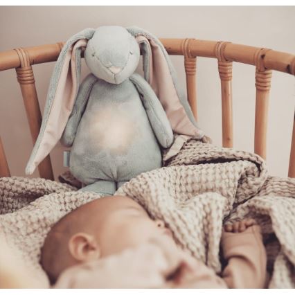 Moonie - Doudou avec mélodie et lumière lapin 2.0 nuage