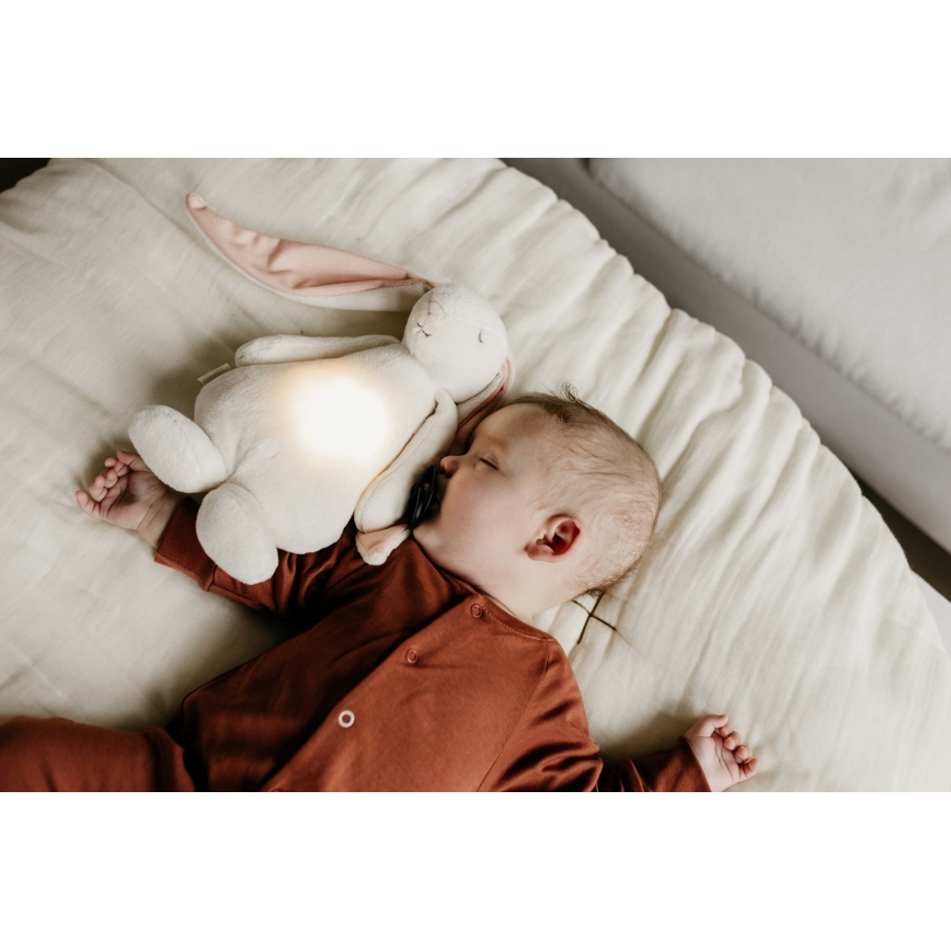 Moonie - Doudou avec mélodie et lumière lapin 2.0 nuage