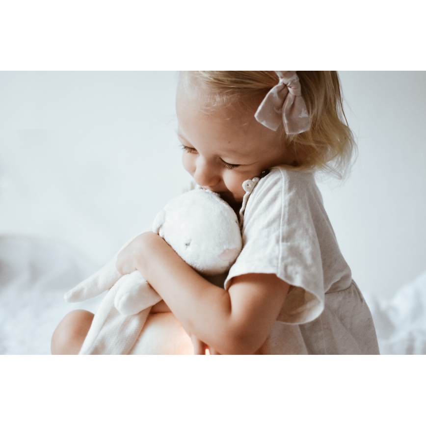 Moonie - Doudou avec mélodie et lumière lapin 2.0 organic polar