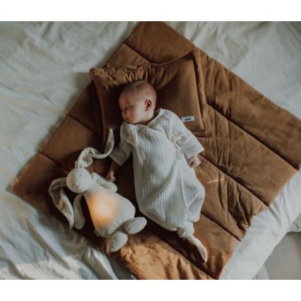 Moonie - Knuffelkonijn met melodie en lampje zilver