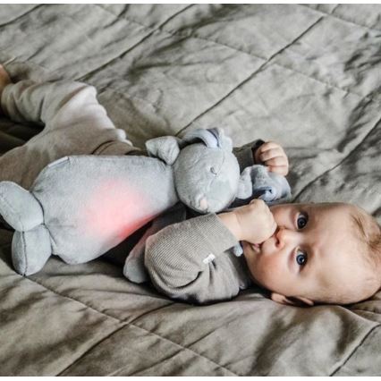 Moonie - Knuffelkonijn met melodie en lampje zilver