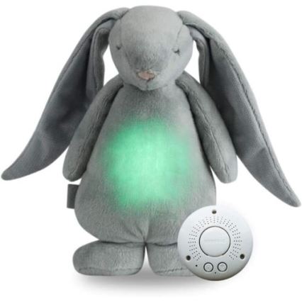 Moonie - Knuffelkonijn met melodie en lampje zilver