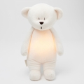Moonie - Lekker knuffelen met een melodietje en lichtje Kleine beer 2.0 cream