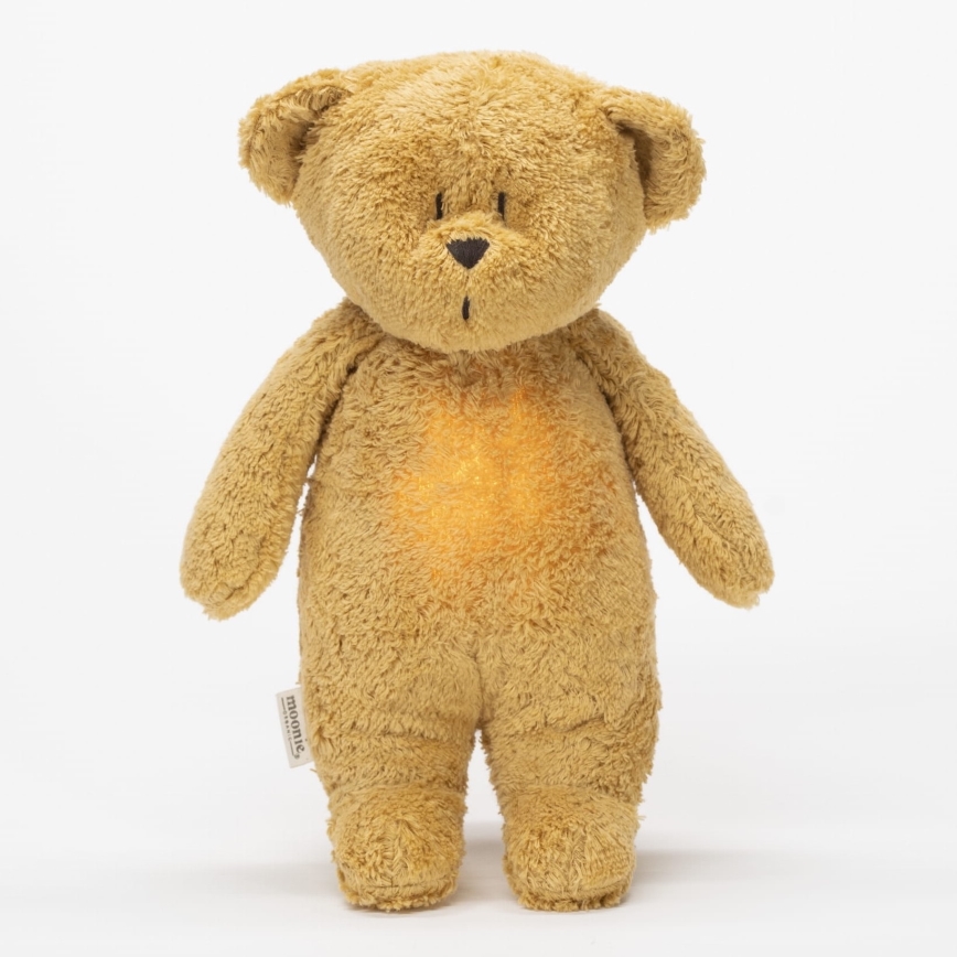 Moonie - Lekker knuffelen met een melodietje en lichtje Kleine beer 2.0 organic honing strips