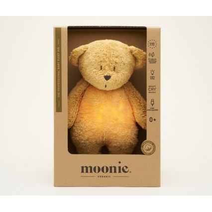 Moonie - Lekker knuffelen met een melodietje en lichtje Kleine beer 2.0 organic honing strips