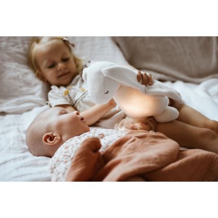 Moonie - Lekker knuffelen met een melodietje en lichtje konijntje 2.0 cream