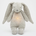Moonie - Lekker knuffelen met een melodietje en lichtje konijntje 2.0 organic grijs