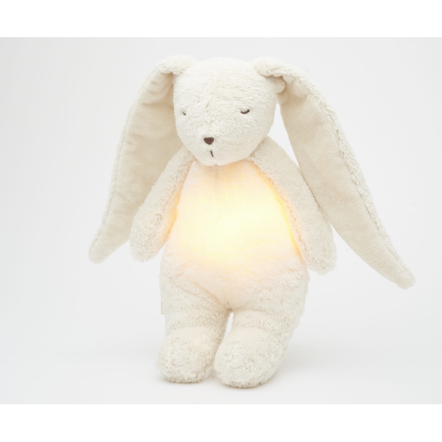 Moonie - Lekker knuffelen met een melodietje en lichtje konijntje 2.0 organic polar