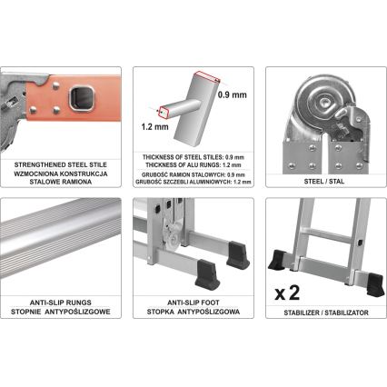 Multifunctionele ladder 3,4 m