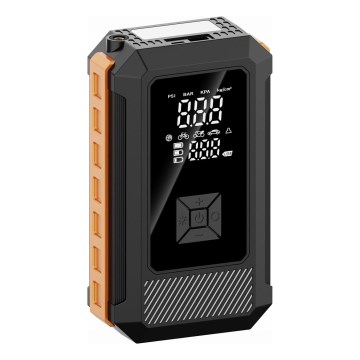 Multifunctionele startbooster met luchtcompressor, 8000 mAh