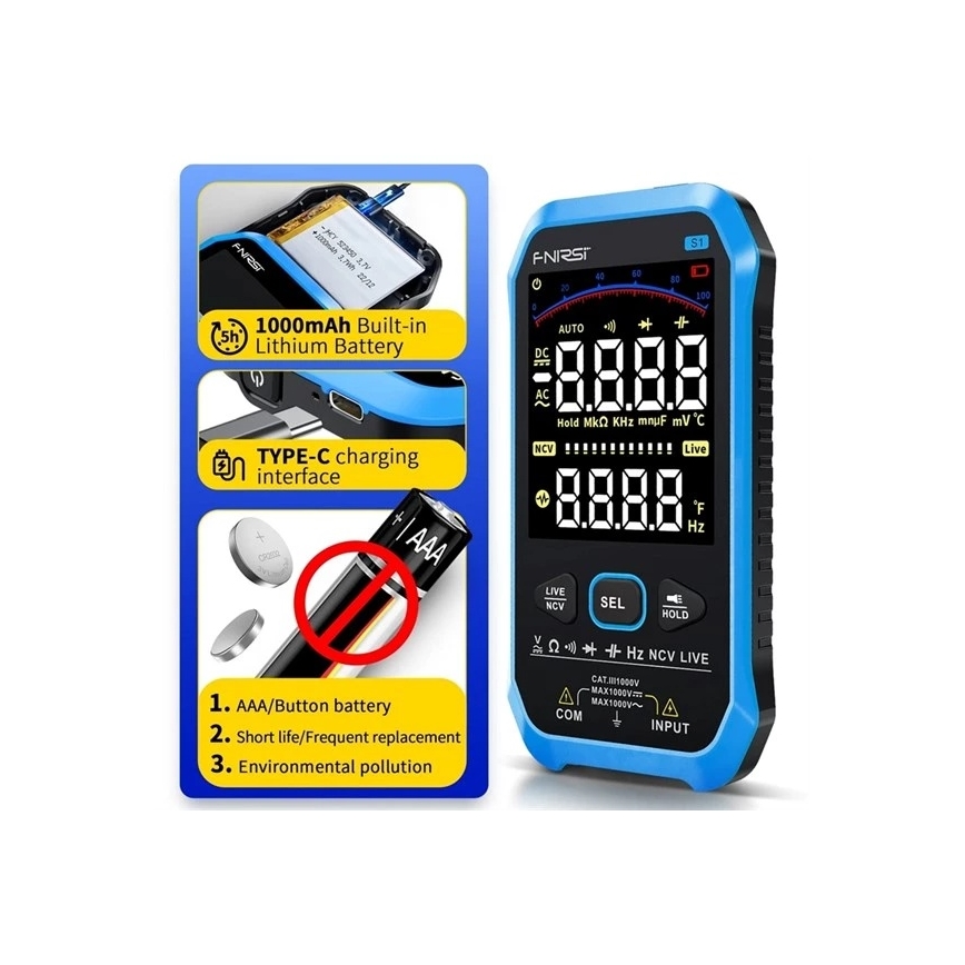Multimètre 1000 mAh 5V