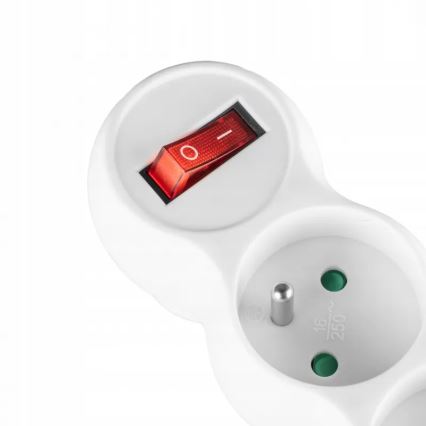 Multiprise 3 prises avec interrupteur