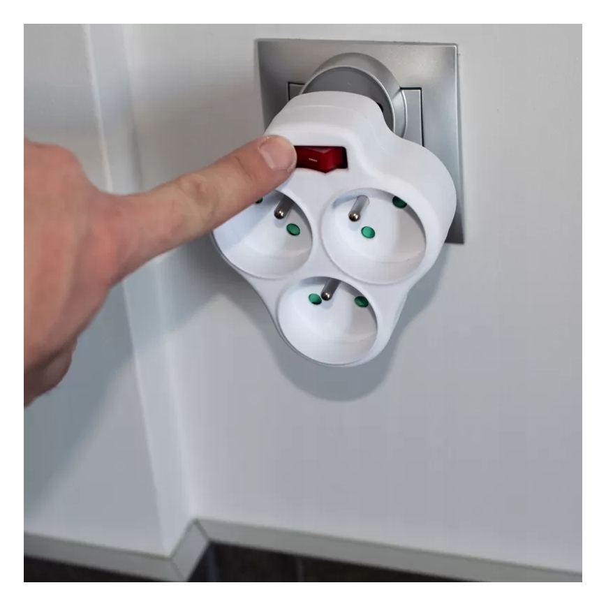 Multiprise 3 prises avec interrupteur