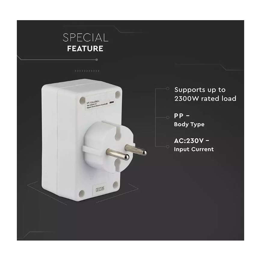 Multiprise 4x2,5A/230V