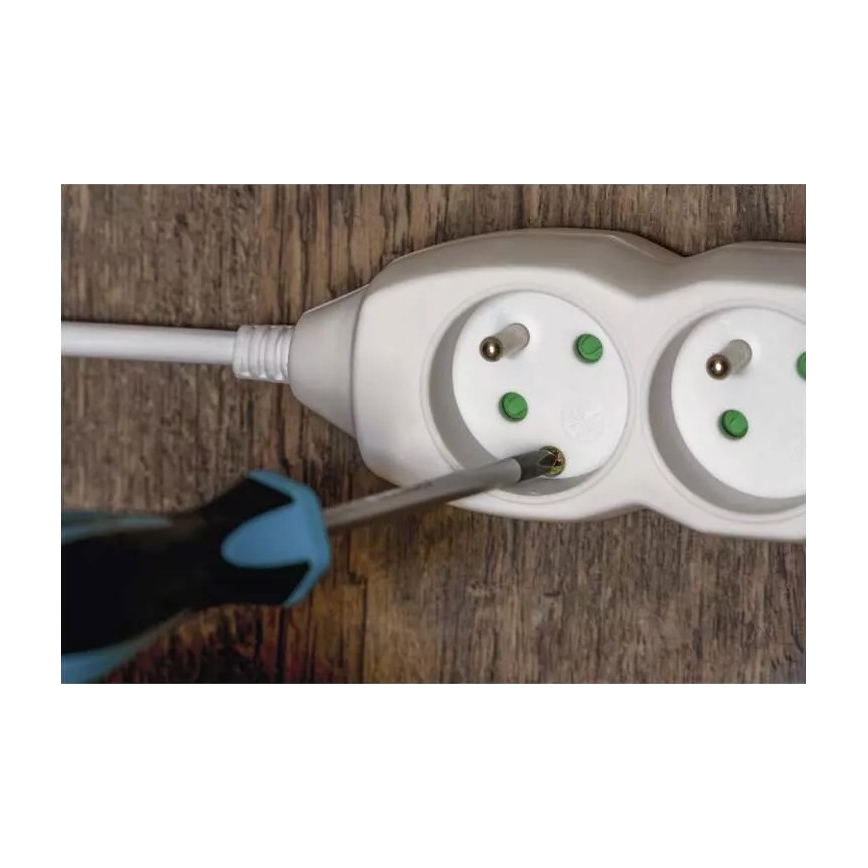 Multiprise 5Z 10m blanc