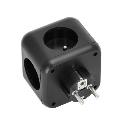 Multiprise avec interrupteur LINEA 3x230V + 4xUSB A/C noir