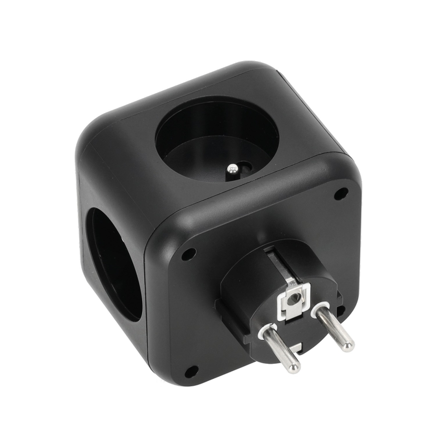 Multiprise avec interrupteur LINEA 3x230V + 4xUSB A/C noir