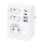 Multiprise blanche 1x 16 A + 2x 2,5 A avec chargeur USB 2 ports (A + C)
