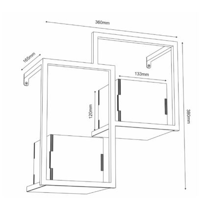 Muur bloempot 38x35,5 cm