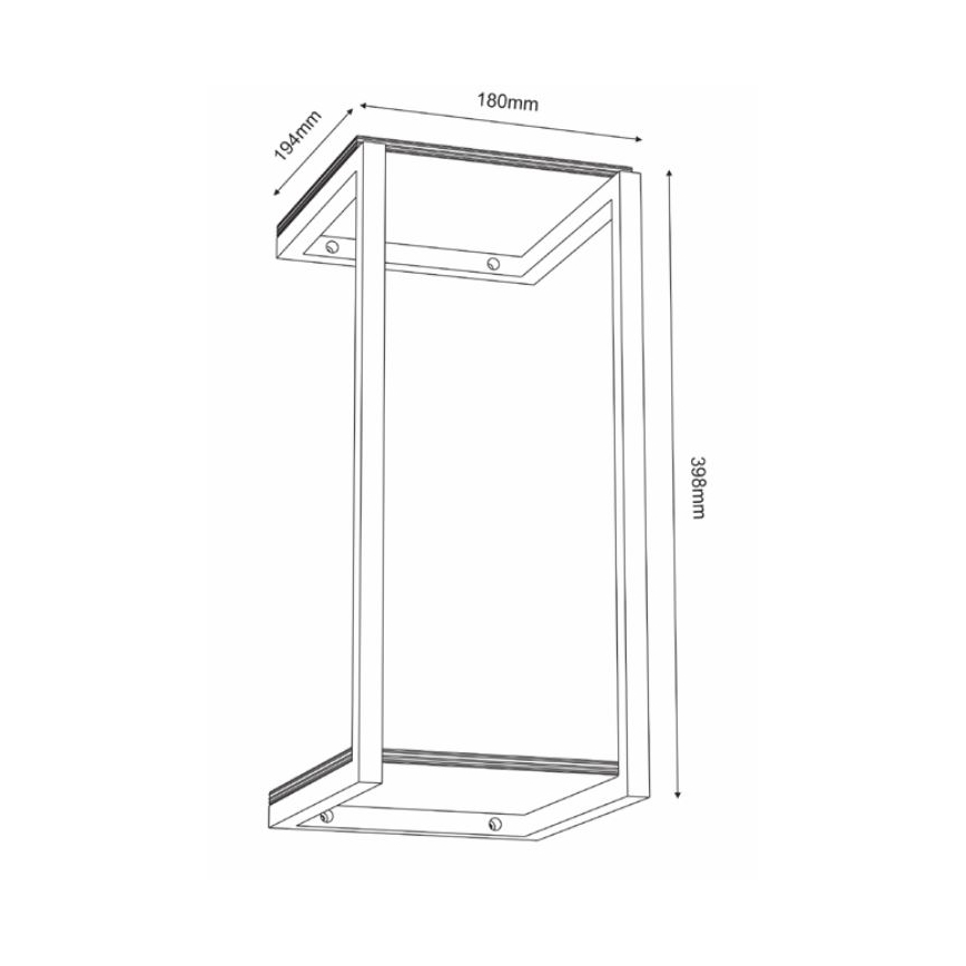 Muur bloempot 40x18 cm