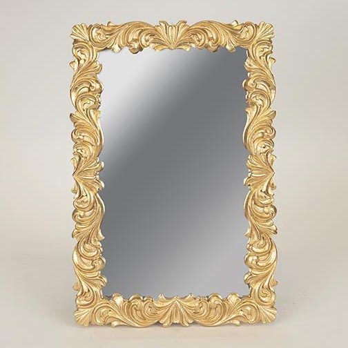 muur spiegel 31,3x21 cm goud