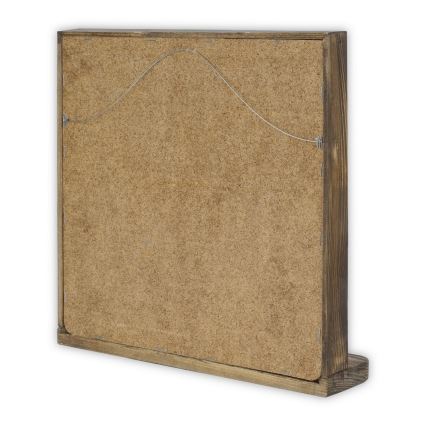 muur spiegel 33x32,5 cm grenen/blauw