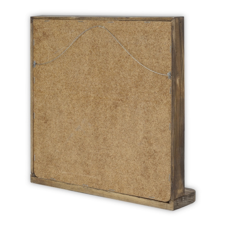 muur spiegel 33x32,5 cm grenen/geel