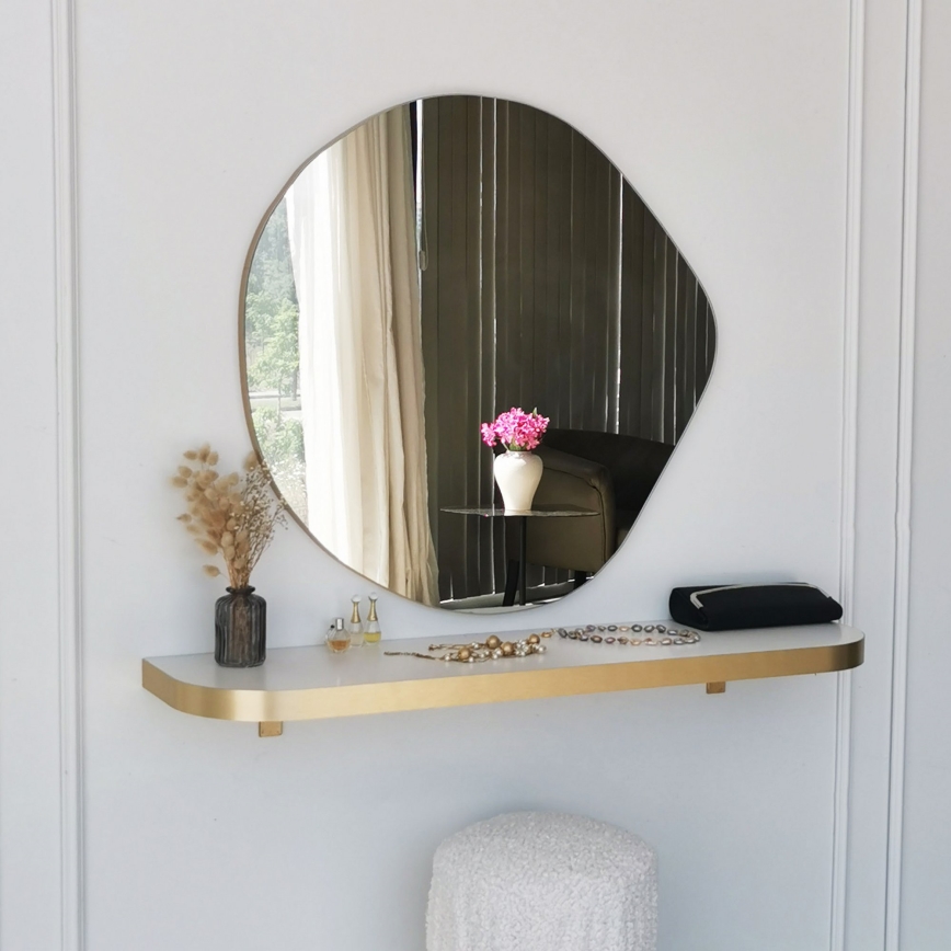 muur spiegel ASSO 70x67 cm goud