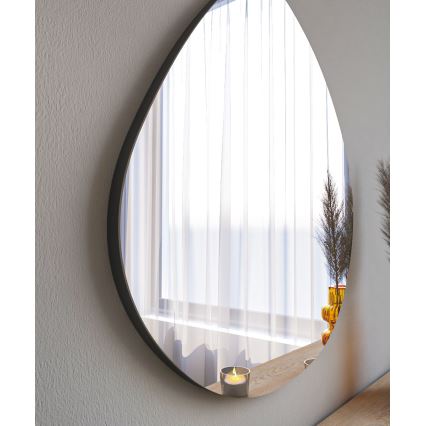 muur spiegel BESSO 60x60 cm zwart