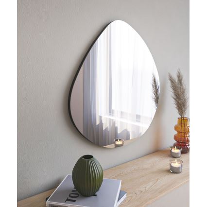 muur spiegel BESSO 60x60 cm zwart