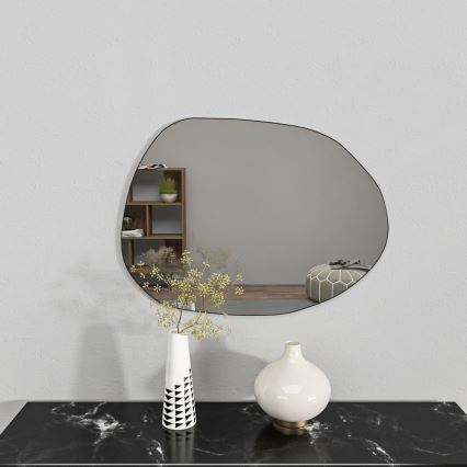 muur spiegel LIORA 75x55 cm zwart
