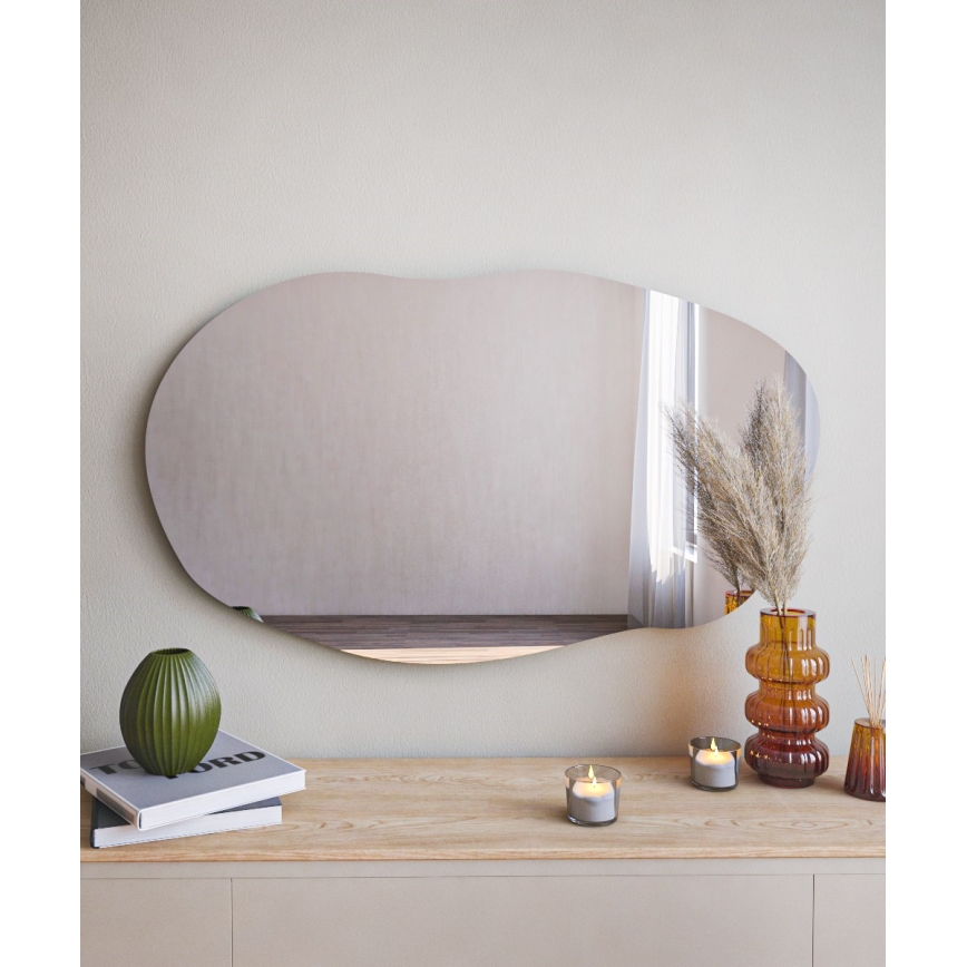 muur spiegel LOSSA 89x52 cm zwart